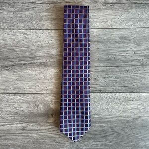 Club Room by Charter Club Mens Neck Tie Square Print Silk Workwear Dressy Formal